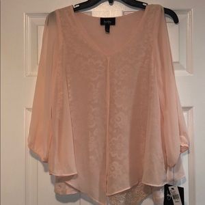 By & By light pink blouse w/ split sleeves size:S